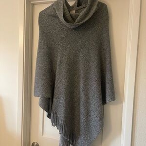 Chico's Metallic Charcoal Knit One-Size Scarf